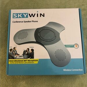 Gray Conference Speaker Phone - Wireless Conference Speaker